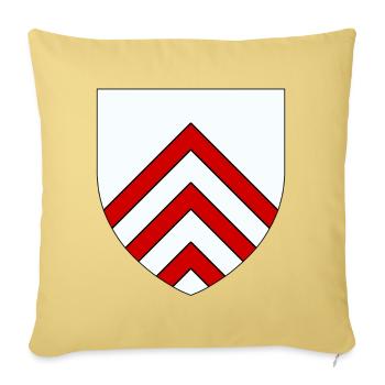 Blason du Perche - Housse de coussin décorative 45 x 45 cm - jaune délavé - Devant