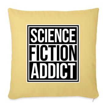 Science Fiction Addict Sci Fi Liebhaber Zitat Text - Sofakissenbezug 45 x 45 cm - Hellgelb - Vorne