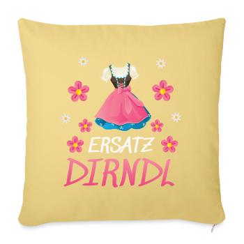 Dirndl Ersatz - Sofakissenbezug 45 x 45 cm - Hellgelb - Vorne