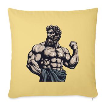 Bodybuilder Bodybuilding Muscles - Sofa pillowcase 17,3'' x 17,3'' (45 x 45 cm) - washed yellow - Front