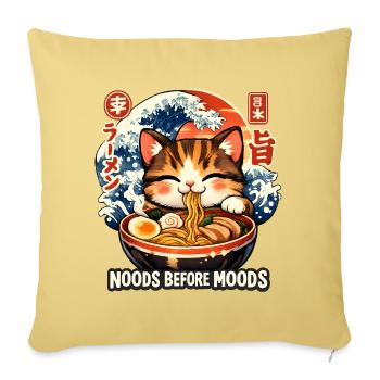 Ramen Noods - Sofa pillowcase 17,3'' x 17,3'' (45 x 45 cm) - washed yellow - Front