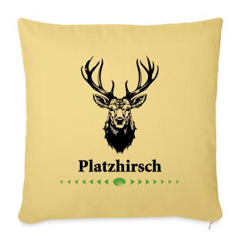 0-Platzhirsch - Sofakissenbezug 45 x 45 cm - Hellgelb - Vorne