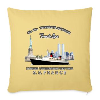 LINER FRANCE Louis RUNEMBERG © Adagp - Sofa pillowcase 17,3'' x 17,3'' (45 x 45 cm) - washed yellow - Front