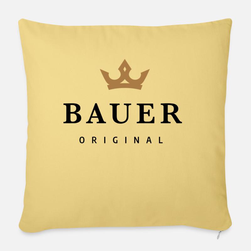 Bauer - Sofakissenbezug 45 x 45 cm - Hellgelb