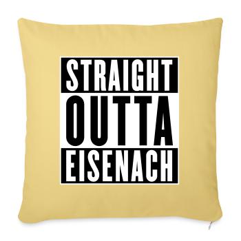 Straight outta Eisenach (colors changeable) - Sofa pillowcase 17,3'' x 17,3'' (45 x 45 cm) - washed yellow - Front