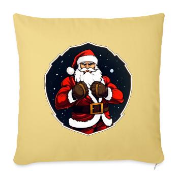 Combattant de Noël - Housse de coussin décorative 45 x 45 cm - jaune délavé - Devant