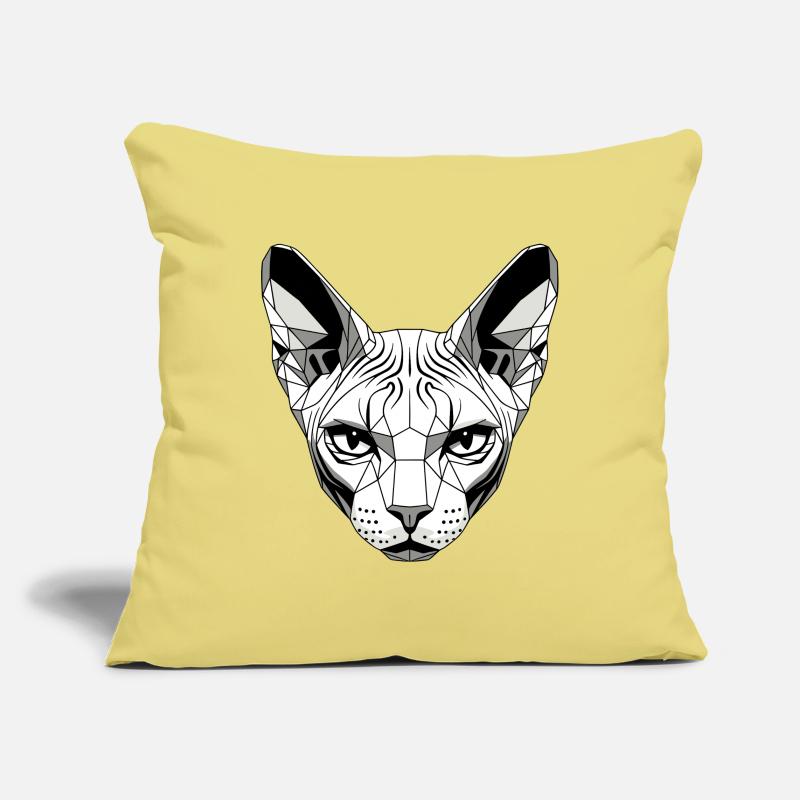 Sphynx Chat Sphynx Chat Chat Canadien Sphinx mignon Housse de coussin décorative 45 x 45 cm