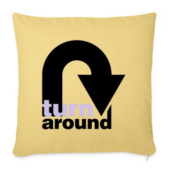 turn around - Sofakissenbezug 45 x 45 cm - Hellgelb - Vorne