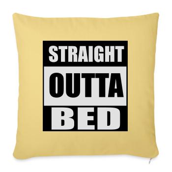 Straight Outta Bed - Sofa pillowcase 17,3'' x 17,3'' (45 x 45 cm) - washed yellow - Front