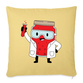 Lab Hero Jam Bottle Cartoon - Sofa pillowcase 17,3'' x 17,3'' (45 x 45 cm) - washed yellow - Front