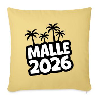 Malle 2026 - Sofa pillowcase 17,3'' x 17,3'' (45 x 45 cm) - washed yellow - Front
