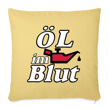 Auto Tuning Schrauber Kult Shirt, Öl im Blut (25) - Sofakissenbezug 45 x 45 cm - Hellgelb - Vorne