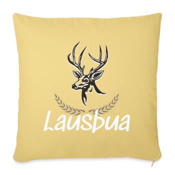 Lausbua Hirsch Lederhosen - Sofakissenbezug 45 x 45 cm - Hellgelb - Vorne