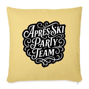 Après Ski Party Team - Sofa pillowcase 17,3'' x 17,3'' (45 x 45 cm) - washed yellow - Front