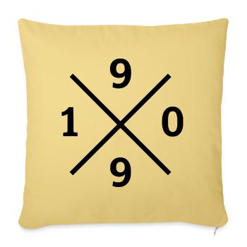 1909 – Ruhrpott Love Football Dortmund Shirt - Sofa pillowcase 17,3'' x 17,3'' (45 x 45 cm) - washed yellow - Front