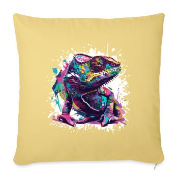  Gecko Spritzer - Sofakissenbezug 45 x 45 cm - Hellgelb - Vorne