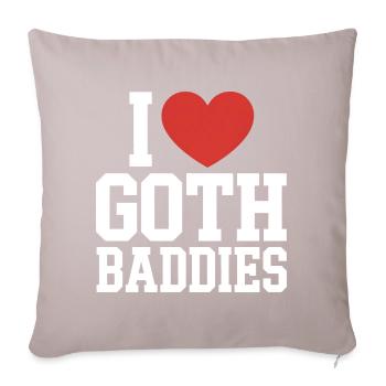 Ich liebe Goth-Bösewichte - Sofakissenbezug 45 x 45 cm - helles Taupe - Vorne