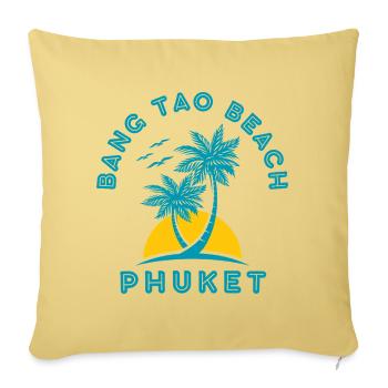 Phuket Palm Sonnenuntergangstee - Sofakissenbezug 45 x 45 cm - Hellgelb - Vorne
