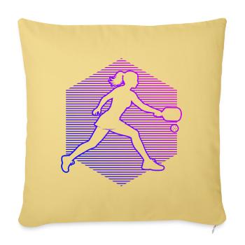 Idée d’entraîneur de pickleball pour les fans de joueurs de pickleball - Housse de coussin décorative 45 x 45 cm - jaune délavé - Devant