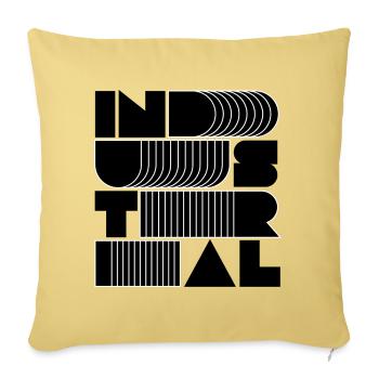 industrielle Musik gestapelte Typografie - Sofakissenbezug 45 x 45 cm - Hellgelb - Vorne