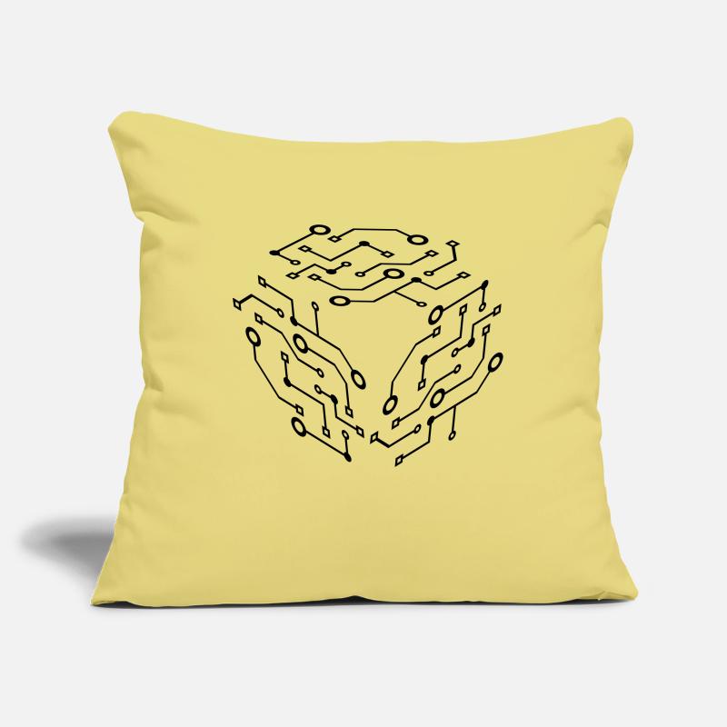 cool pattern logo circuit wire data microchip Sofa pillowcase 17,3'' x 17,3'' (45 x 45 cm)