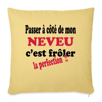 Mon NEVEU la perfection 111 - Sofakissenbezug 45 x 45 cm - Hellgelb - Vorne