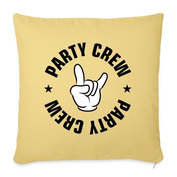 Symbole de la main de l’équipage du groupe - Housse de coussin décorative 45 x 45 cm - jaune délavé - Devant