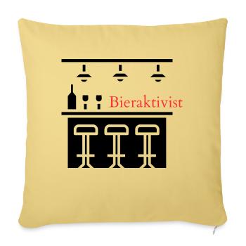 Bieraktivist! Party, Mallorca, Karneval, JGA! - Sofakissenbezug 45 x 45 cm - Hellgelb - Vorne