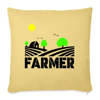 farmer - Sofakissenbezug 45 x 45 cm - Hellgelb - Vorne