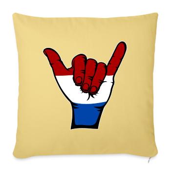 Holland Flag Surfing Symbol - Sofa pillowcase 17,3'' x 17,3'' (45 x 45 cm) - washed yellow - Front