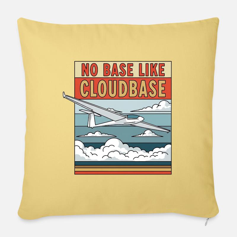 No Base Like Cloudbase - Sofakissenbezug 45 x 45 cm - Hellgelb