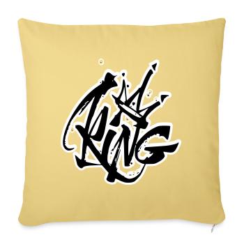 King Graffiti Lettering - Sofa pillowcase 17,3'' x 17,3'' (45 x 45 cm) - washed yellow - Front