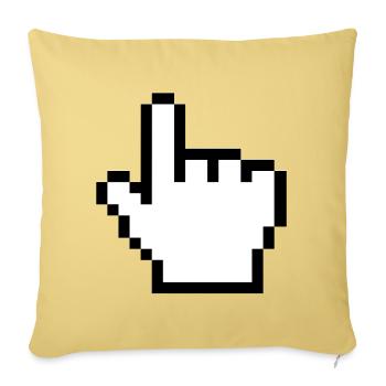 Original mouse hand - Sofa pillowcase 17,3'' x 17,3'' (45 x 45 cm) - washed yellow - Front