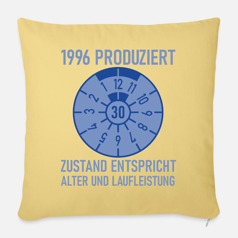 1996 Geboren 30. Geburtstag Auto Tuning - Sofakissenbezug 45 x 45 cm - Hellgelb