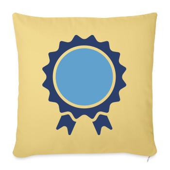 Achievement Award Badge Ribbon Design - Sofa pillowcase 17,3'' x 17,3'' (45 x 45 cm) - washed yellow - Front