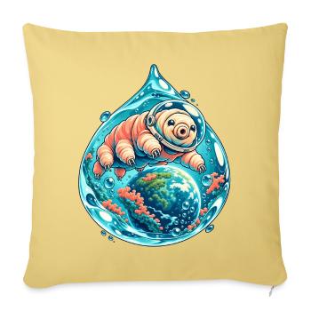 Kleine Tardigrade Kosmische Reise - Sofakissenbezug 45 x 45 cm - Hellgelb - Vorne