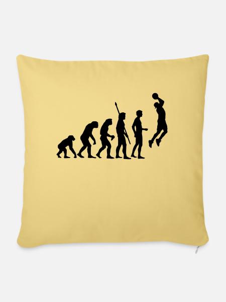 evolution_basketball_b_1c - Sofakissenbezug 45 x 45 cm - Hellgelb