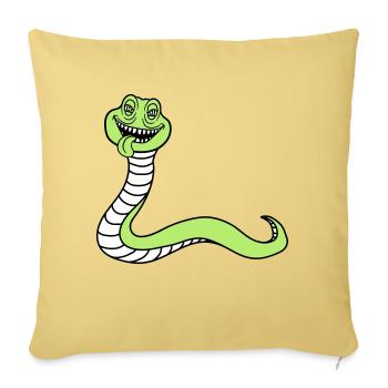 snake face head monster boese dangerous la - Sofa pillowcase 17,3'' x 17,3'' (45 x 45 cm) - washed yellow - Front