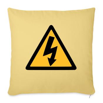 lightning thunder - Sofa pillowcase 17,3'' x 17,3'' (45 x 45 cm) - washed yellow - Front