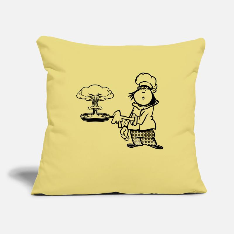 cuisinier drôle champignon de cuisson Housse de coussin décorative 45 x 45 cm