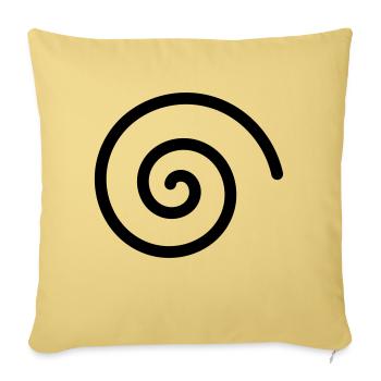 Black Spiral - Sofa pillowcase 17,3'' x 17,3'' (45 x 45 cm) - washed yellow - Front