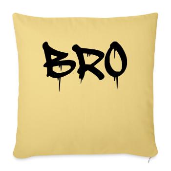 Bro - Sofa pillowcase 17,3'' x 17,3'' (45 x 45 cm) - washed yellow - Front