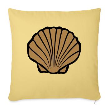 Brown Shell Logo - Sofa pillowcase 17,3'' x 17,3'' (45 x 45 cm) - washed yellow - Front