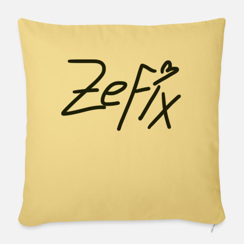 Zefix - Sofakissenbezug 45 x 45 cm - Hellgelb