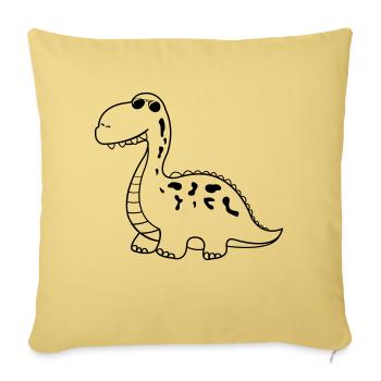 cool dino - Sofa pillowcase 17,3'' x 17,3'' (45 x 45 cm) - washed yellow - Front