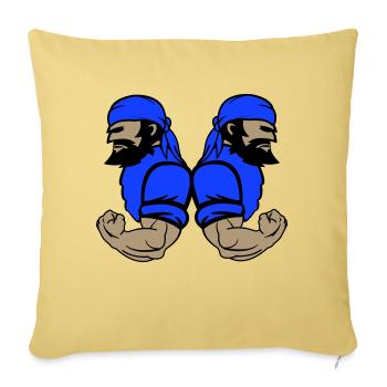 Pirates - Housse de coussin décorative 45 x 45 cm - jaune délavé - Devant