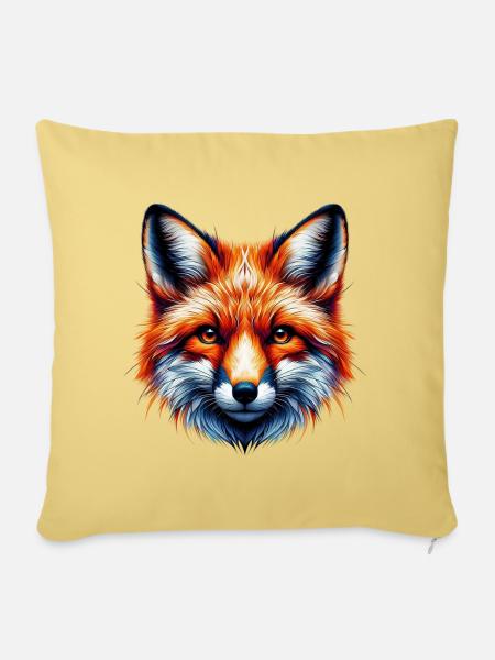 Fuchs - Sofakissenbezug 45 x 45 cm - Hellgelb