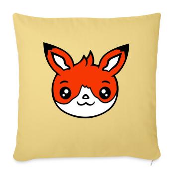 Fox Red Fox Wild Animal Clever Forest Inhabitants - Sofa pillowcase 17,3'' x 17,3'' (45 x 45 cm) - washed yellow - Front