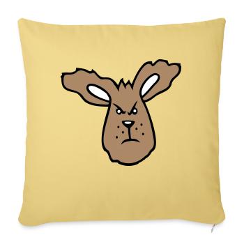 Bunny Angry Evil Naughty Aggressive Hate Frustration Anger - Sofa pillowcase 17,3'' x 17,3'' (45 x 45 cm) - washed yellow - Front