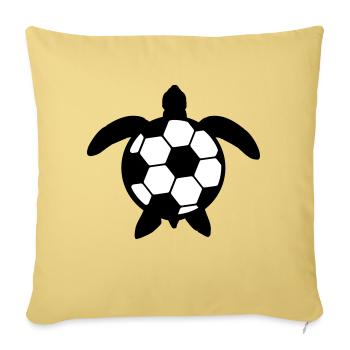 Tortue d’eau Football Sports Hobby Club Fan - Housse de coussin décorative 45 x 45 cm - jaune délavé - Devant